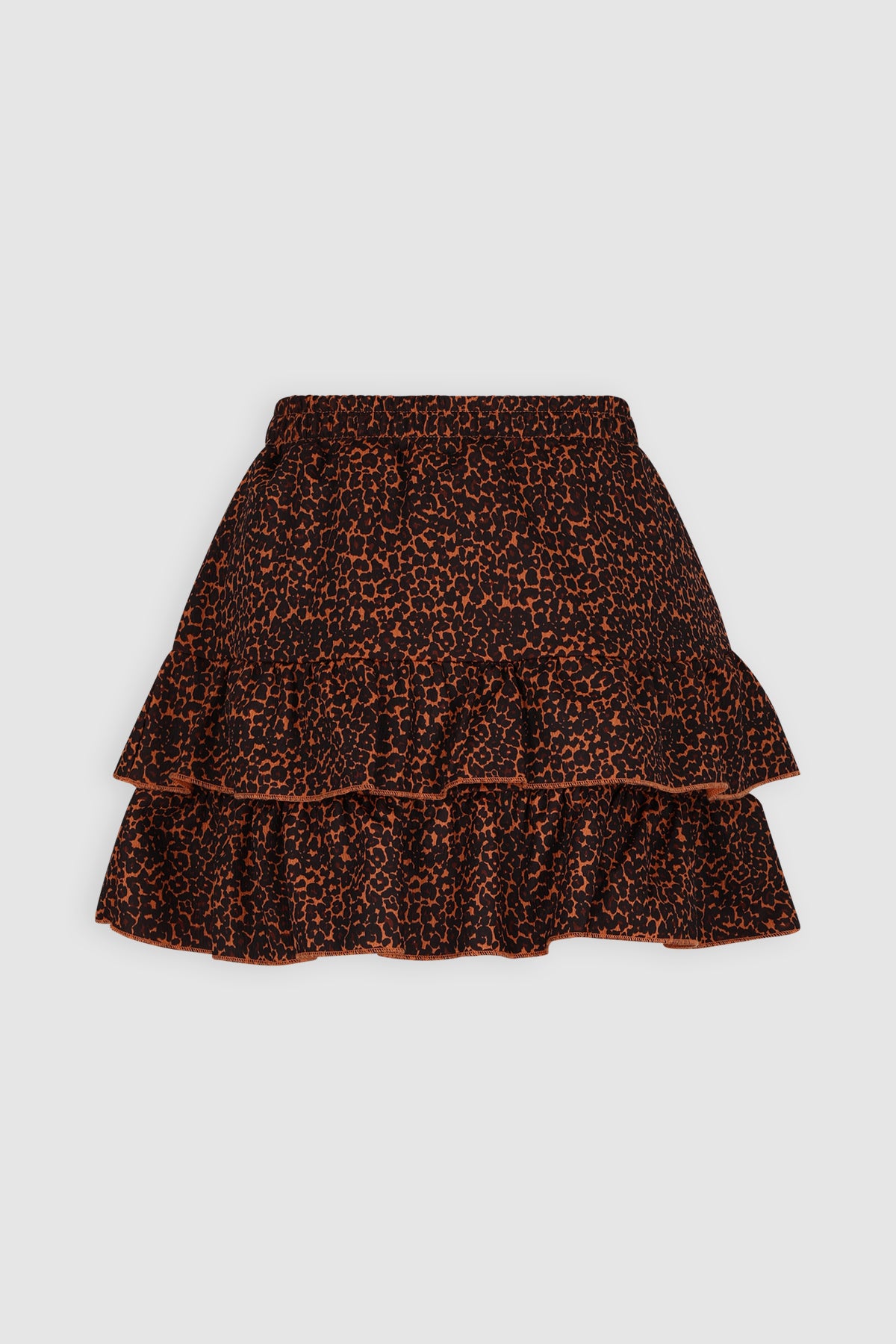 Naia Leopard Geprinte Rok Bruin