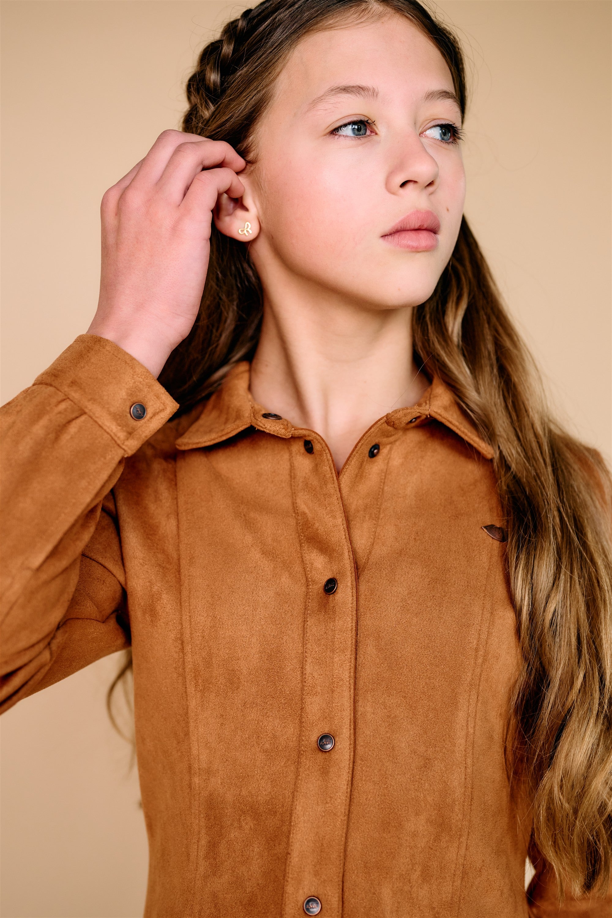 Mikky Suede Skater Dress Brown