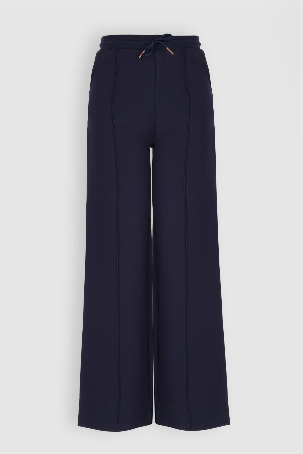 Sylvia Travellers Interlock Wide Trousers Dark Blue