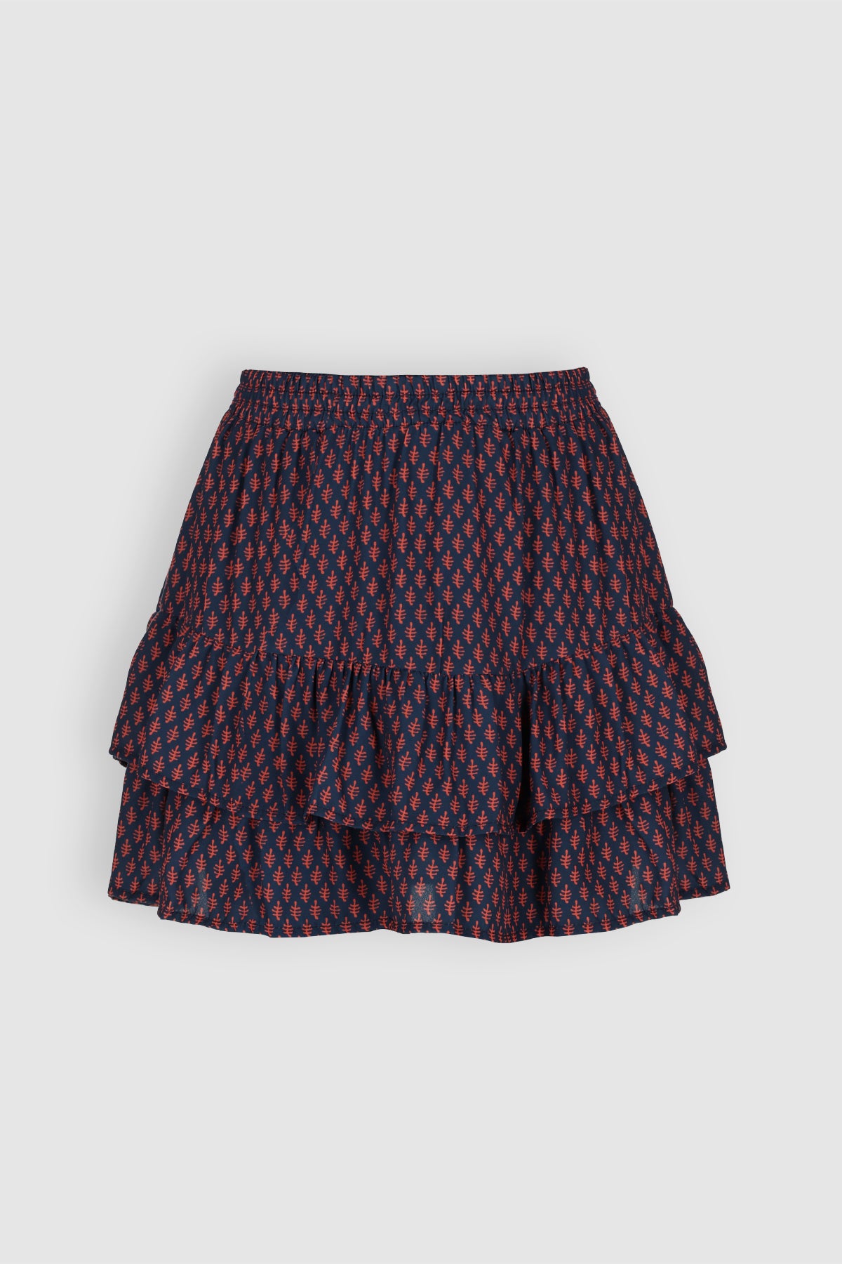 Naia Geprinte Rok Donkerblauw