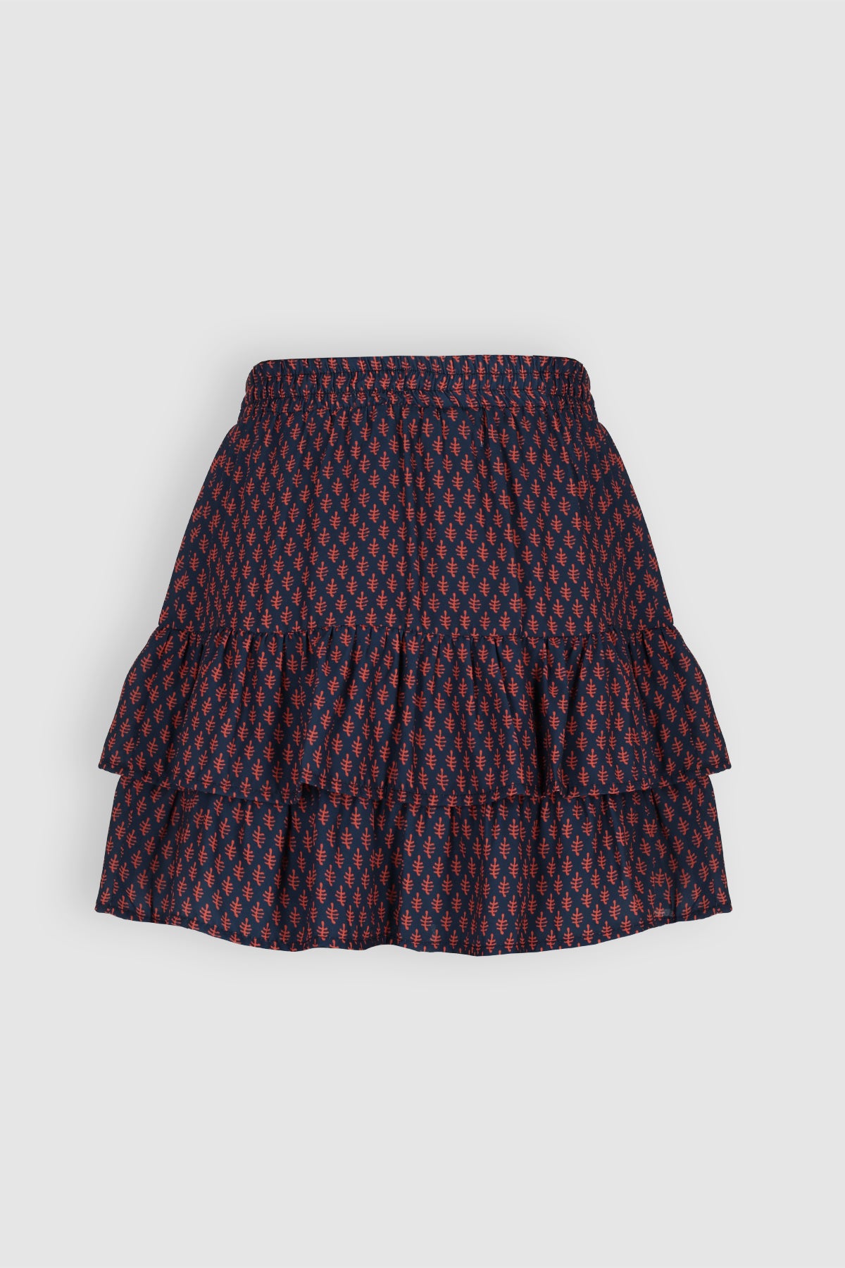 Naia Geprinte Rok Donkerblauw