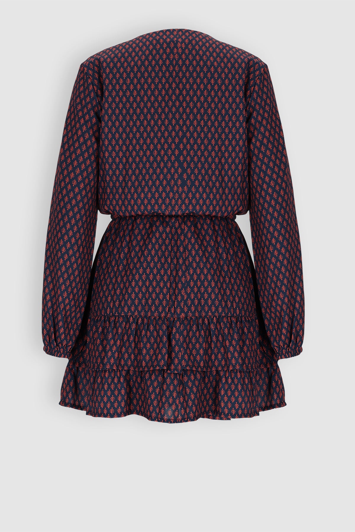 Mayal Geprinte Jurk Donkerblauw