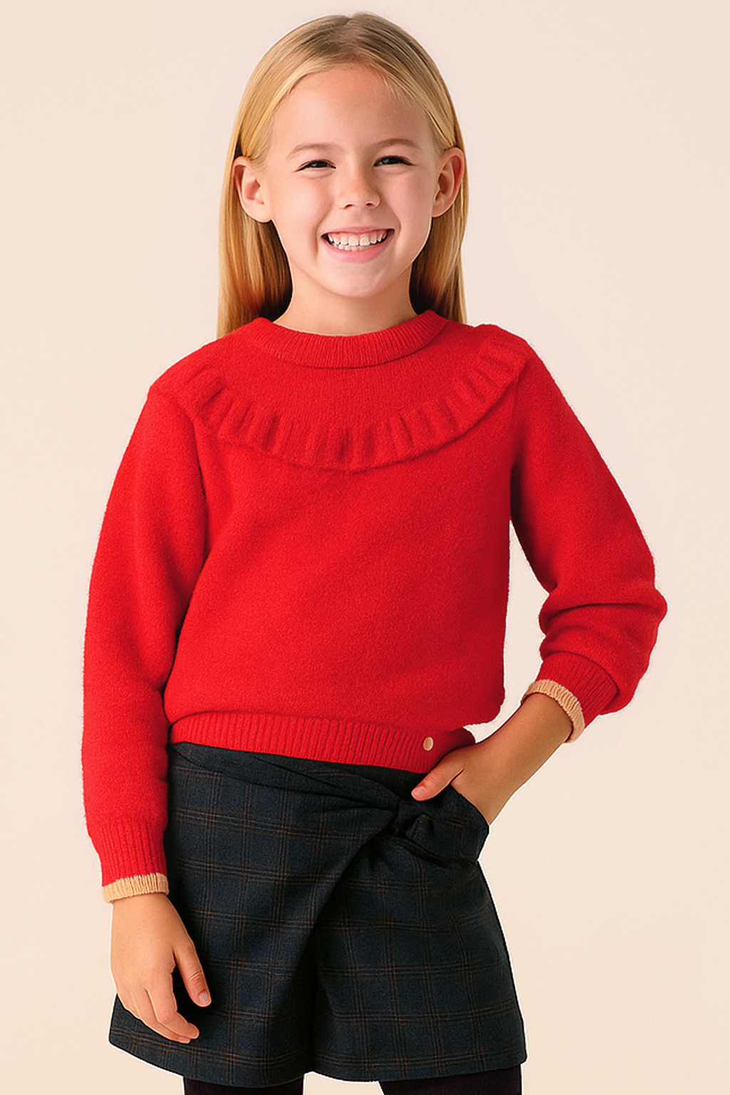 Ketan Trui & Geruiten Skort