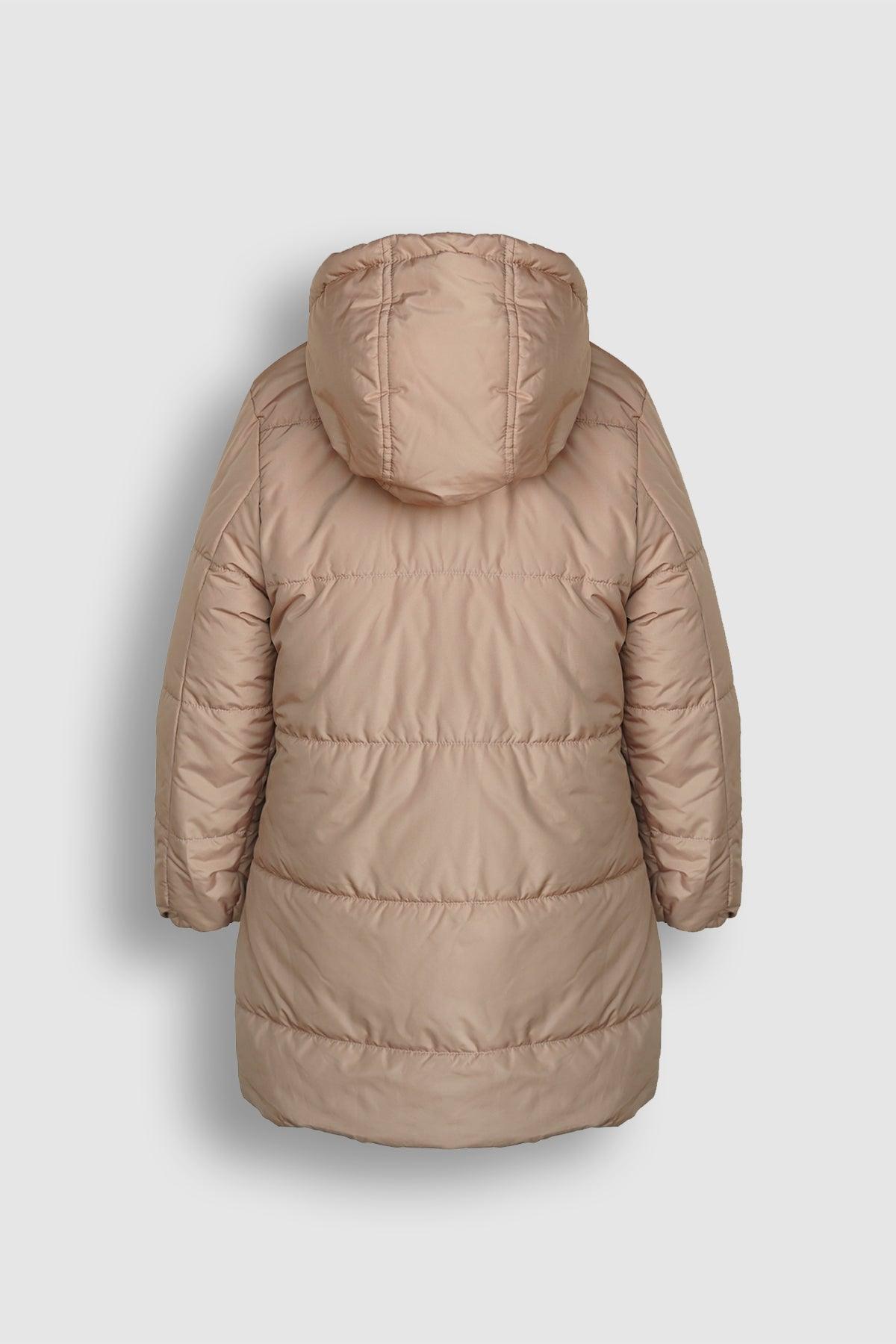 Baggy omkeerbare lange winterjas met capuchon - NoNo Kidswear