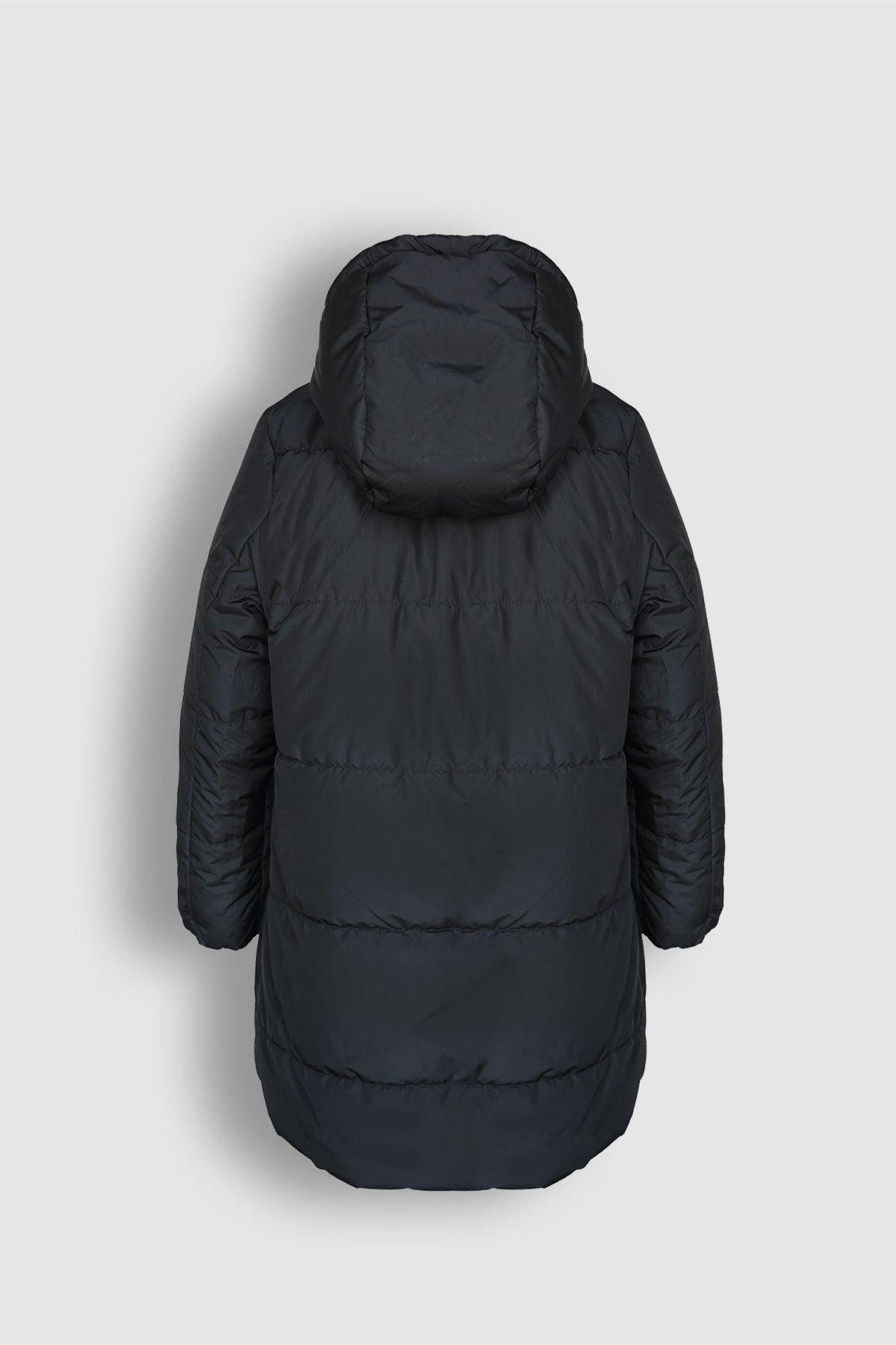 Baggy omkeerbare lange winterjas met capuchon - NoNo Kidswear