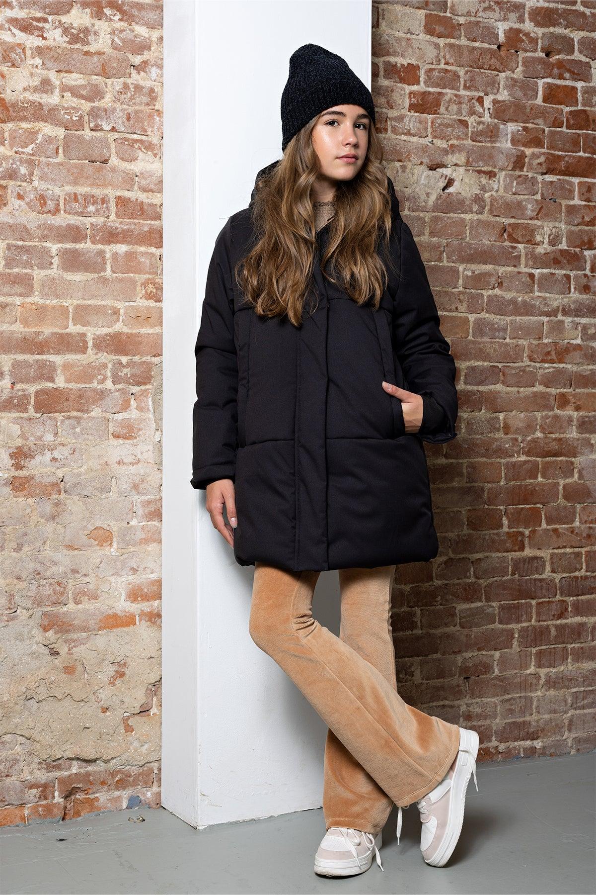 Belvina lange winterjas met capuchon - NoNo Kidswear