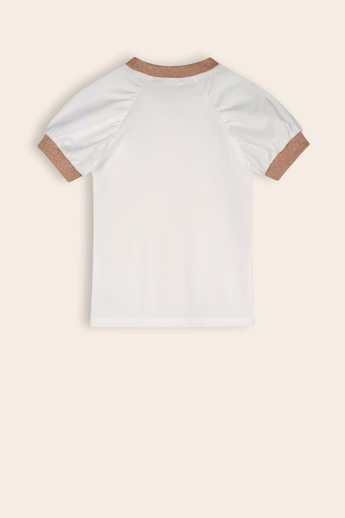 Kayla Fancy Raglan Tshirt Snow White - NoNo Kidswear