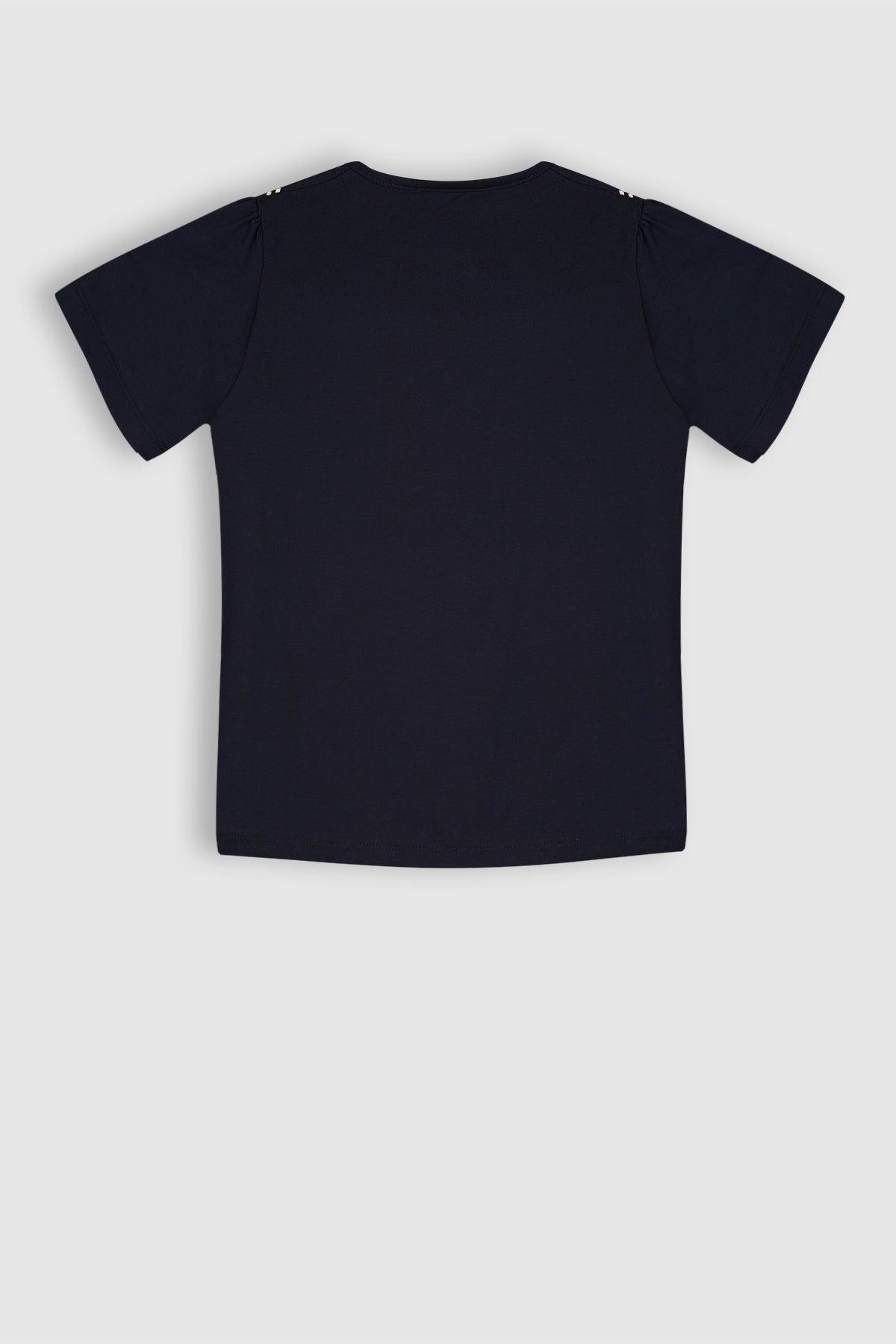 Koala Tshirt VShape Detail Navy Blazer - NoNo Kidswear