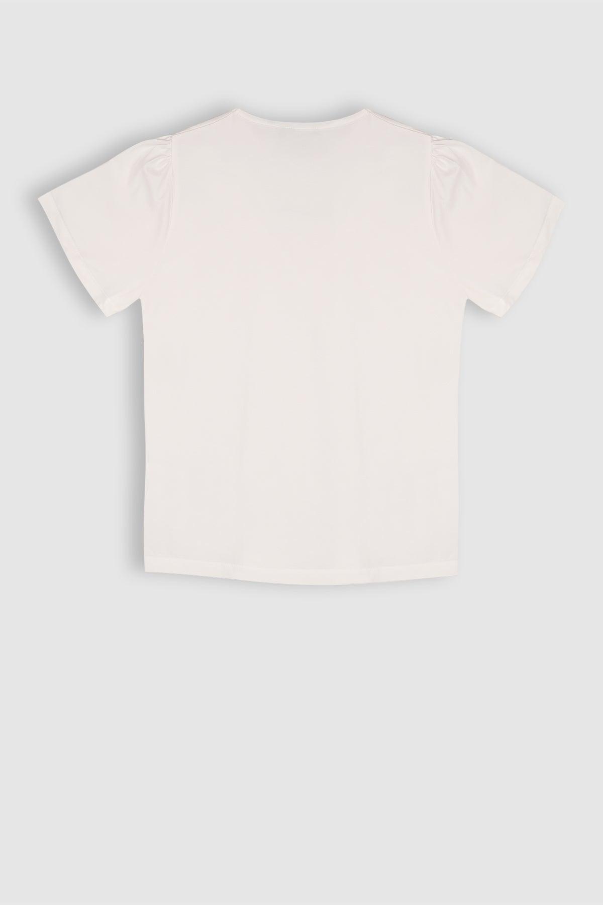 Koala Tshirt VShape Detail Snow White - NoNo Kidswear