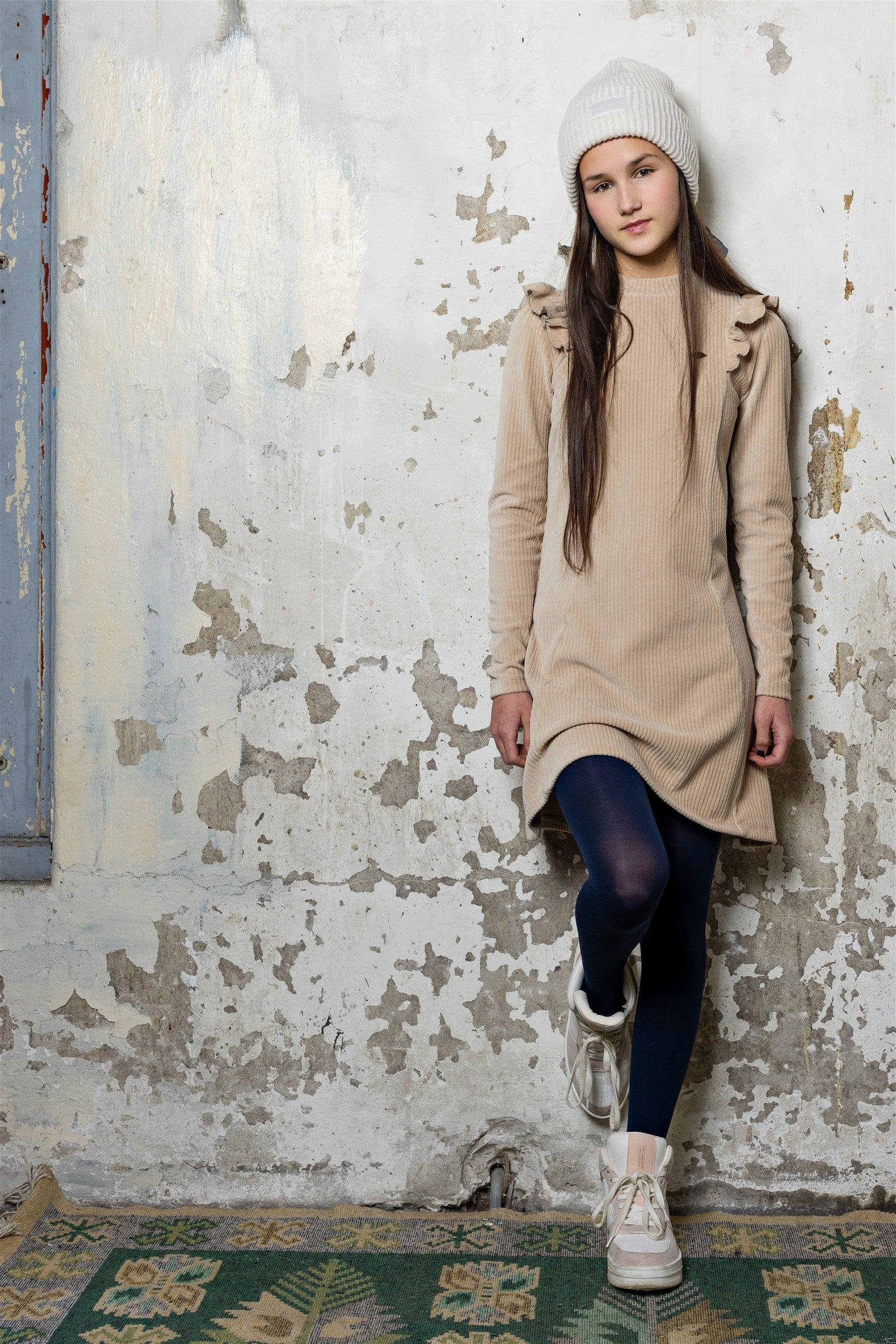 Max Velvet Rib Jersey Skater Dress | Nobell' Kidswear Max Velvet Rib Jersey Skater Dress | Nobell' Kidswear