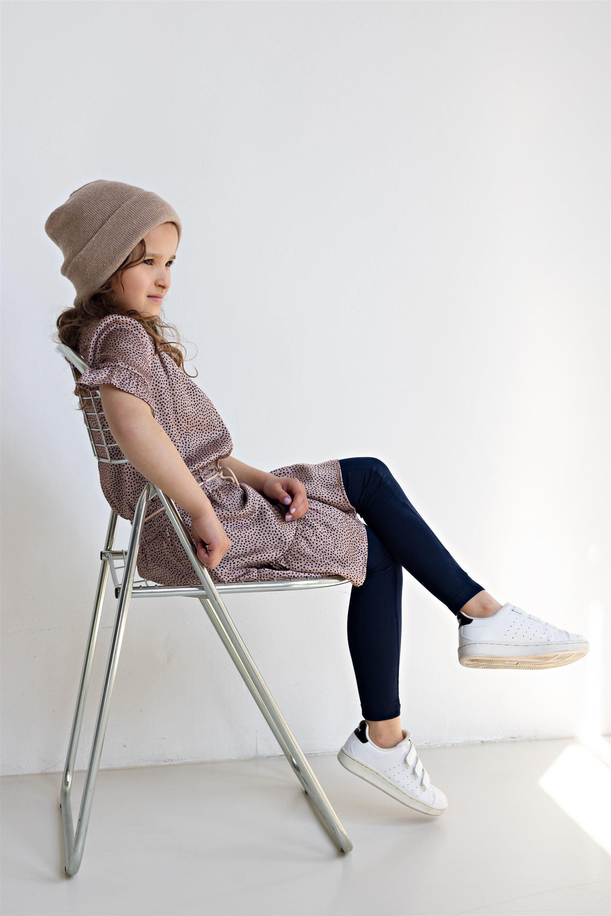 Mizu Gestipte Satijnen Jurk - NoNo Kidswear