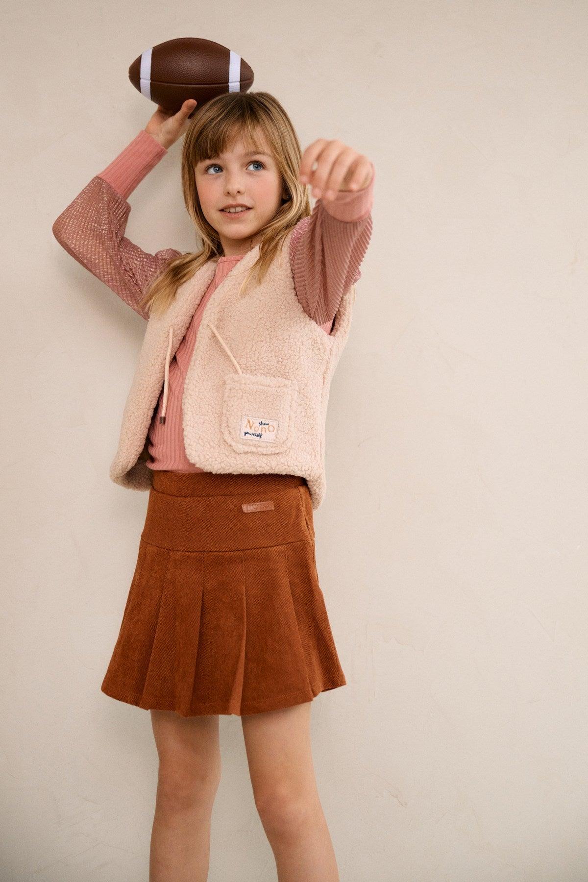 Nema Twill Jersey Geplooide Rok - NoNo Kidswear