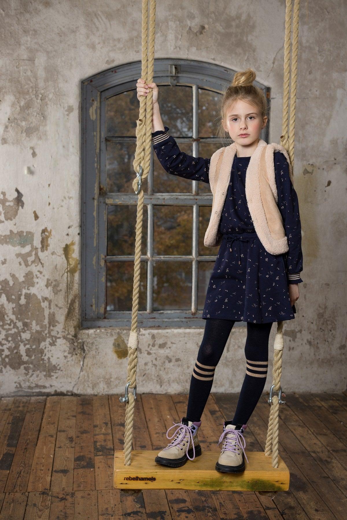 Rachel Uni Maillot met Streep Detail - NoNo Kidswear