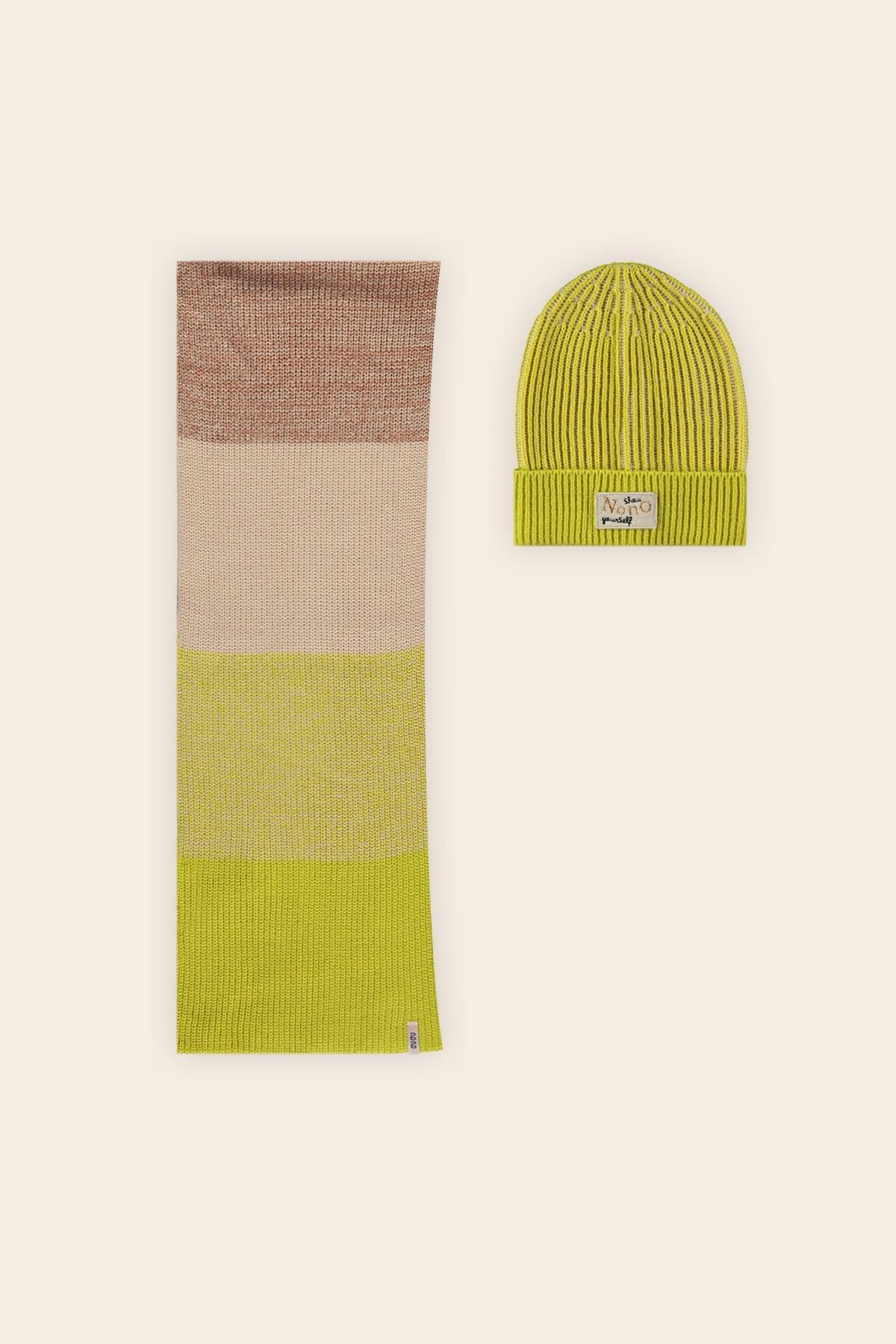 Radient Colorblock Sjaal & Muts Set - NoNo Kidswear