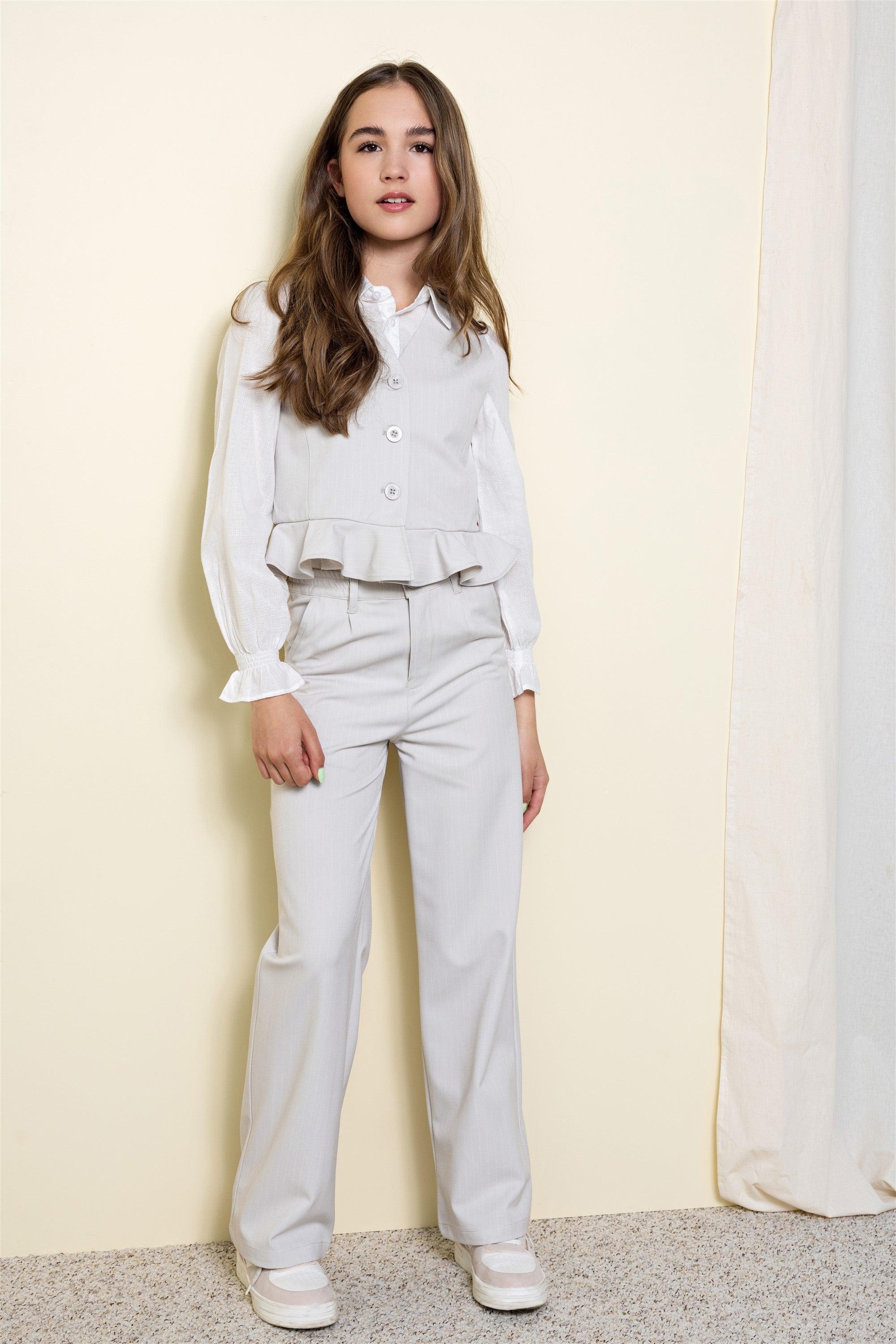 Sayla Pinstripe Palazzo Broek - NoNo Kidswear